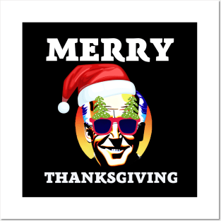 Funny Joe Biden Merry Thanksgiving Ugly Christmas Posters and Art